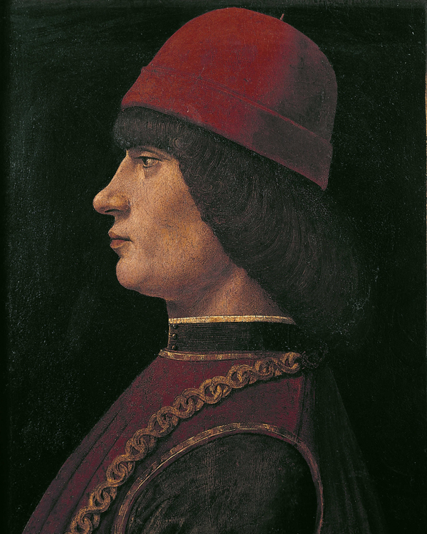 Ritratto di Giovanni Pico della Mirandola (XV secolo), olio su tela, particolare. Bergamo, Accademia Carrara (DeA/Alinari).(Mondadori Portfolio/Akg Images).
