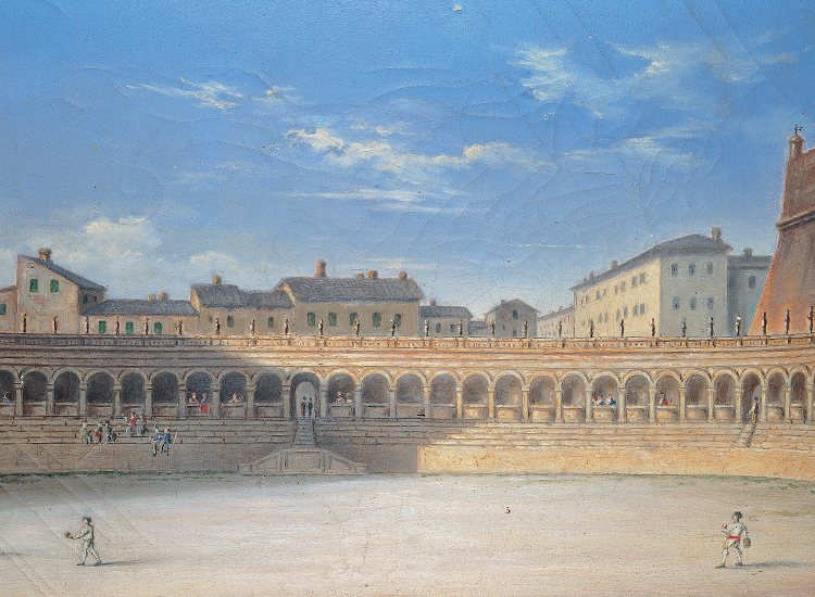 Giuseppe Rossi, Veduta del Circo e della Rocca Paolina 
(1850), olio su tela. Perugia, Galleria Nazionale dell’Umbria 
(Mondadori Portfolio).
