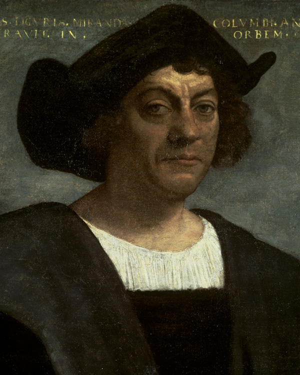 Sebastiano del Piombo, Cristoforo Colombo (1519), olio su tela, particolare. New York, Metropolitan Museum of Art 
(Mondadori Portfolio/Akg Images)